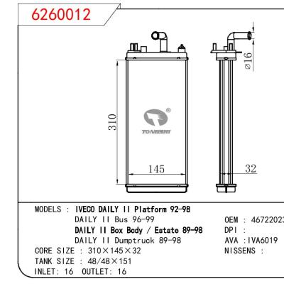 适用于FIAT IVECO DAILY II PLATFORM 92-98/DAILY II BUS 96-99/DAILY II BOX BODY/ESTATE 89-98/DAILY II DUMPTRUCK 89-98 OEM:46722023