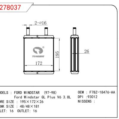 适用于FORD FORD WINDSTAR 97-98/Ford Windstar GL Plus V6 3.8L OEM:F78Z18476AA