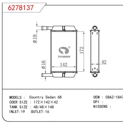 适用于FORD Country Sedan 68 OEM:C8AZ-18476-A