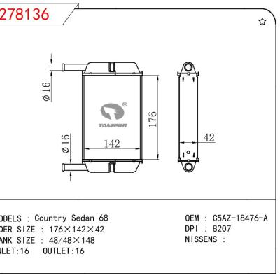 适用于FORD Country Sedan 68 OEM:C5AZ-18476-A