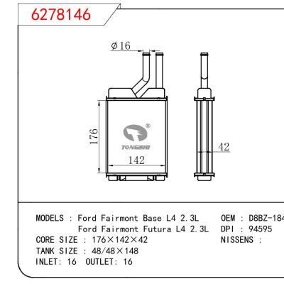 适用于FORD Ford Fairmont Base L4 2.3L/Ford Fairmont Futura L4 2.3L OEM:D8BZ-18476-B