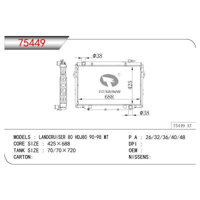 适用于TOYOTA LAND CRUISER PRADO 80 HDJ80 OEM:16400-17021/16400-17240/1640017021/1640017240