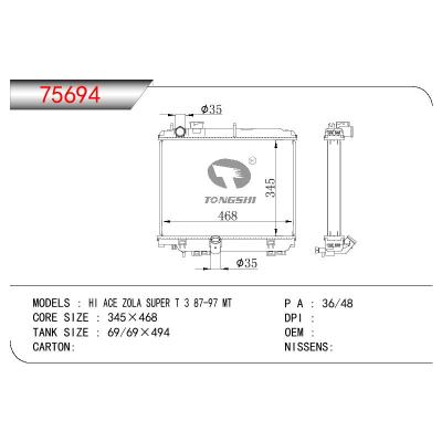 适用于TOYOTA HI ACE ZOLA SUPER T 3