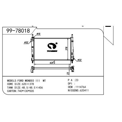 适用于FORD 福特 福特 OEM:1114764/1115770/1116764/1124902/1142808/1S7H8005AD/1S7H8005CA/1S7H8005AA/3S718005AB/1S7H8005AC/1671773/1224908/1328479/1671775